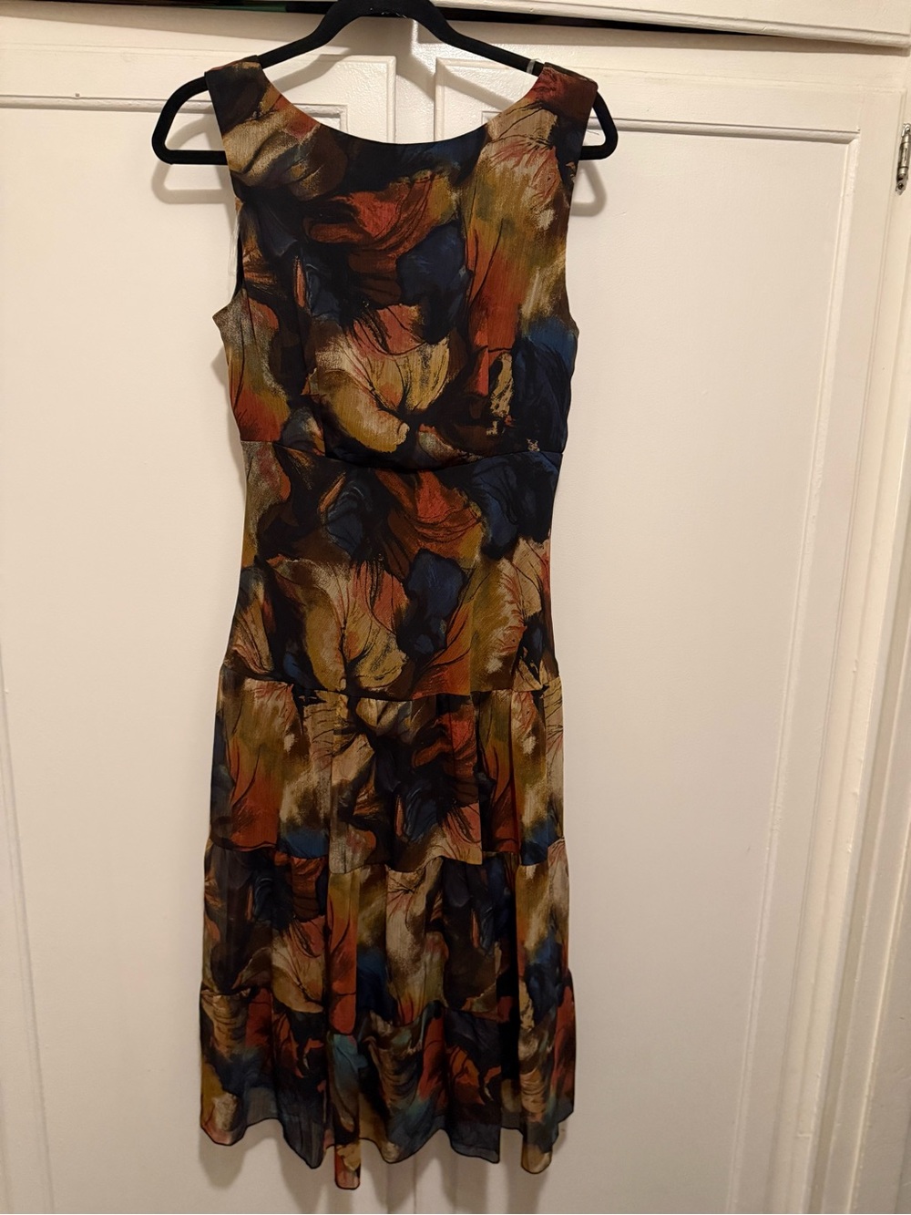 Connected Apparel Women’s Sleeveless Tiered Midi Dress | NWT | Elegant Floral - Picture 7 of 10